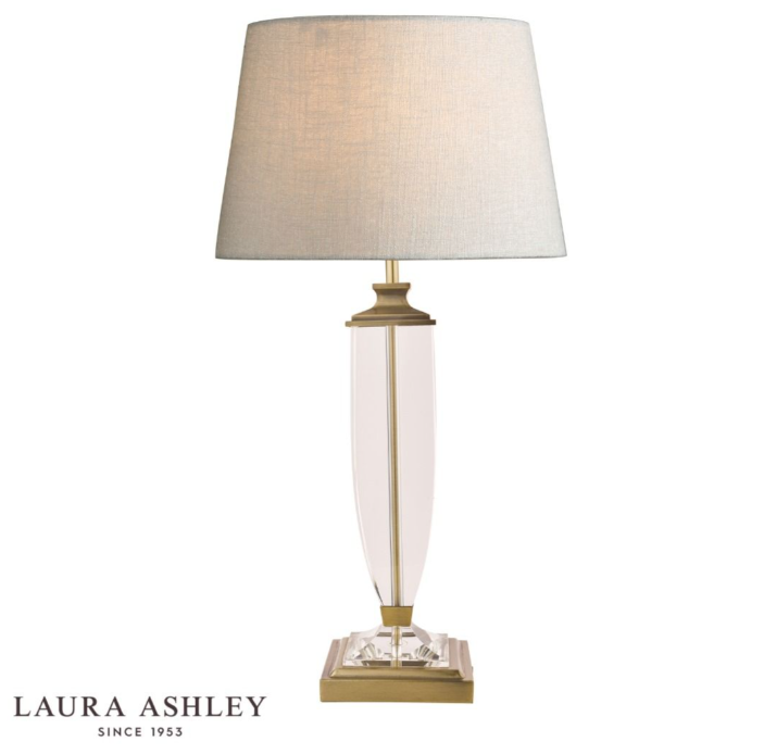 Laura Ashley Carson Large Table Lamp Antique Brass & Crystal Base Only