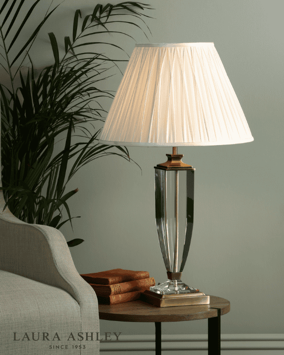 Laura Ashley Carson Large Table Lamp Antique Brass & Crystal Base Only