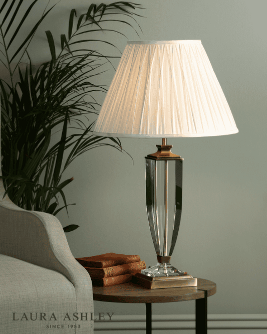 Laura Ashley Carson Large Table Lamp Antique Brass & Crystal Base Only