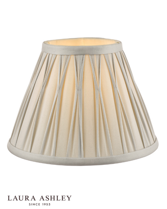 Laura Ashley Fenn Silk Empire Silver 20cm/8 Inch Drum Shade