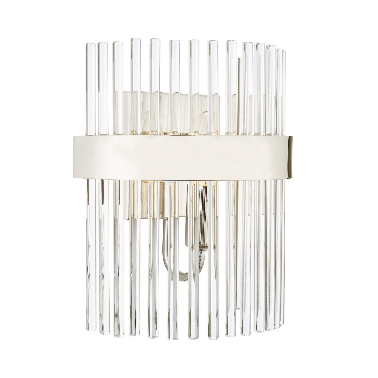 Laura Ashley Alexa Polished Nickel & Glass Rod Wall Light