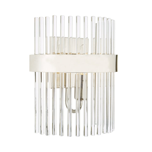 Laura Ashley Alexa Polished Nickel & Glass Rod Wall Light
