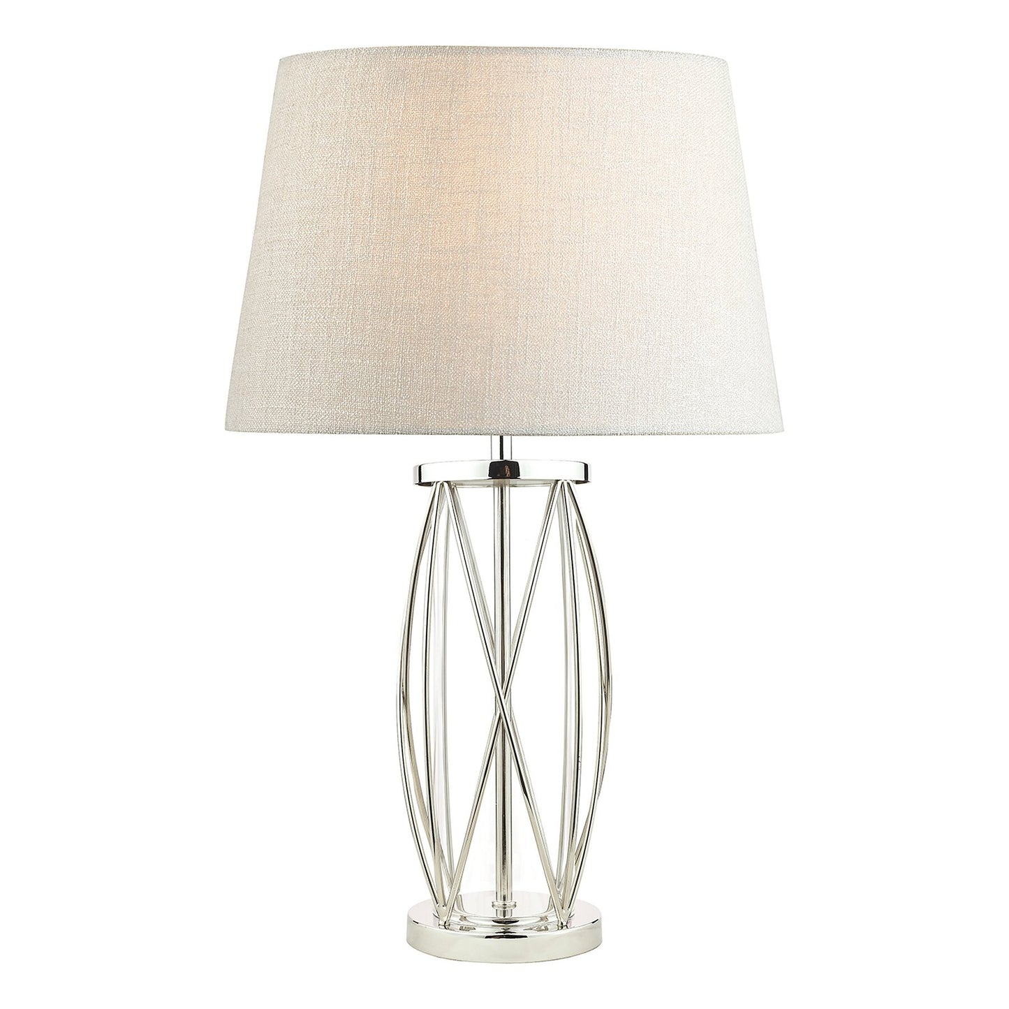 Laura Ashley Beckworth Small Polished Nickel & Glass Table Lamp Base Only