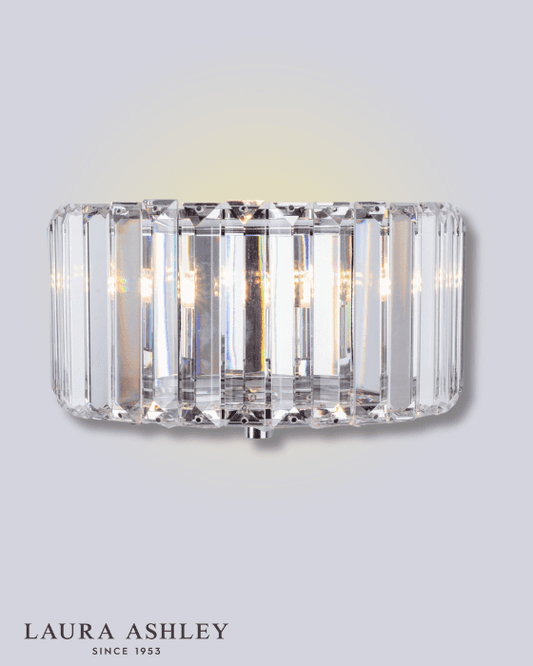 Laura Ashley Fernhurst Polished Chrome & Glass Wall Light