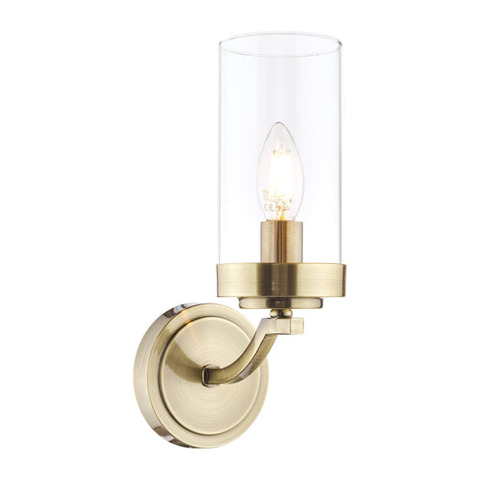 Laura Ashley Joseph Antique Brass & Glass Wall Light
