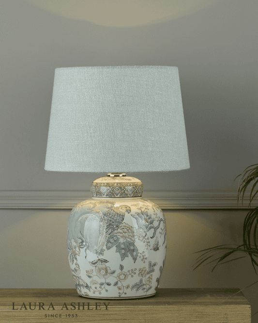 Laura Ashley Elizabeth Ceramic Bird Print Design Table Lamp Base Only