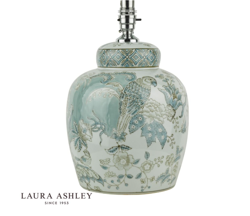 Laura Ashley Elizabeth Ceramic Bird Print Design Table Lamp Base Only