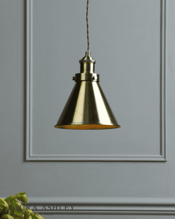 Laura Ashley Rufus Antique Brass Pendant