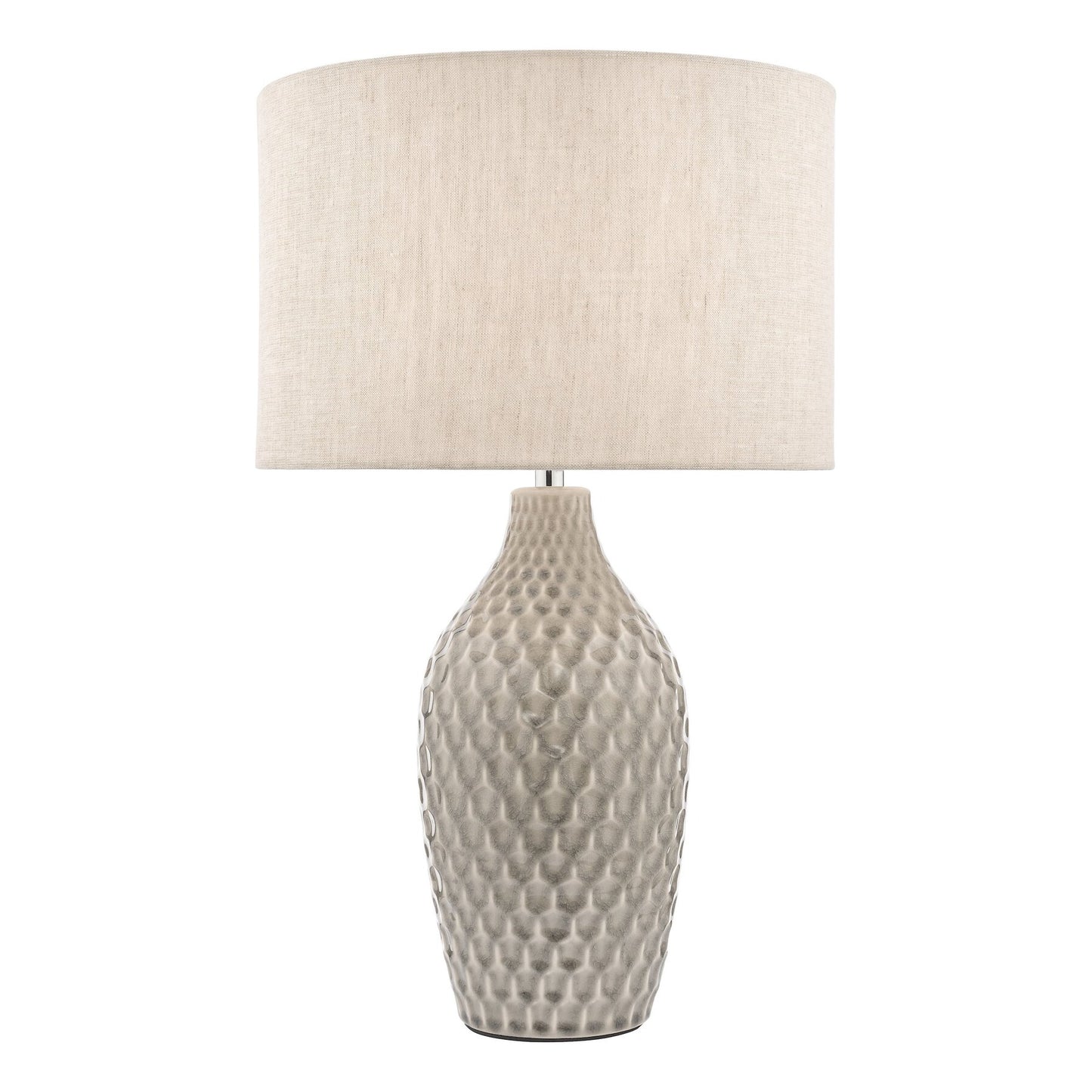 Laura Ashley Heathfield Gloss Grey Ceramic Table Lamp With Shade