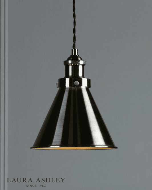 Laura Ashley Rufus Industrial Nickel Pendant
