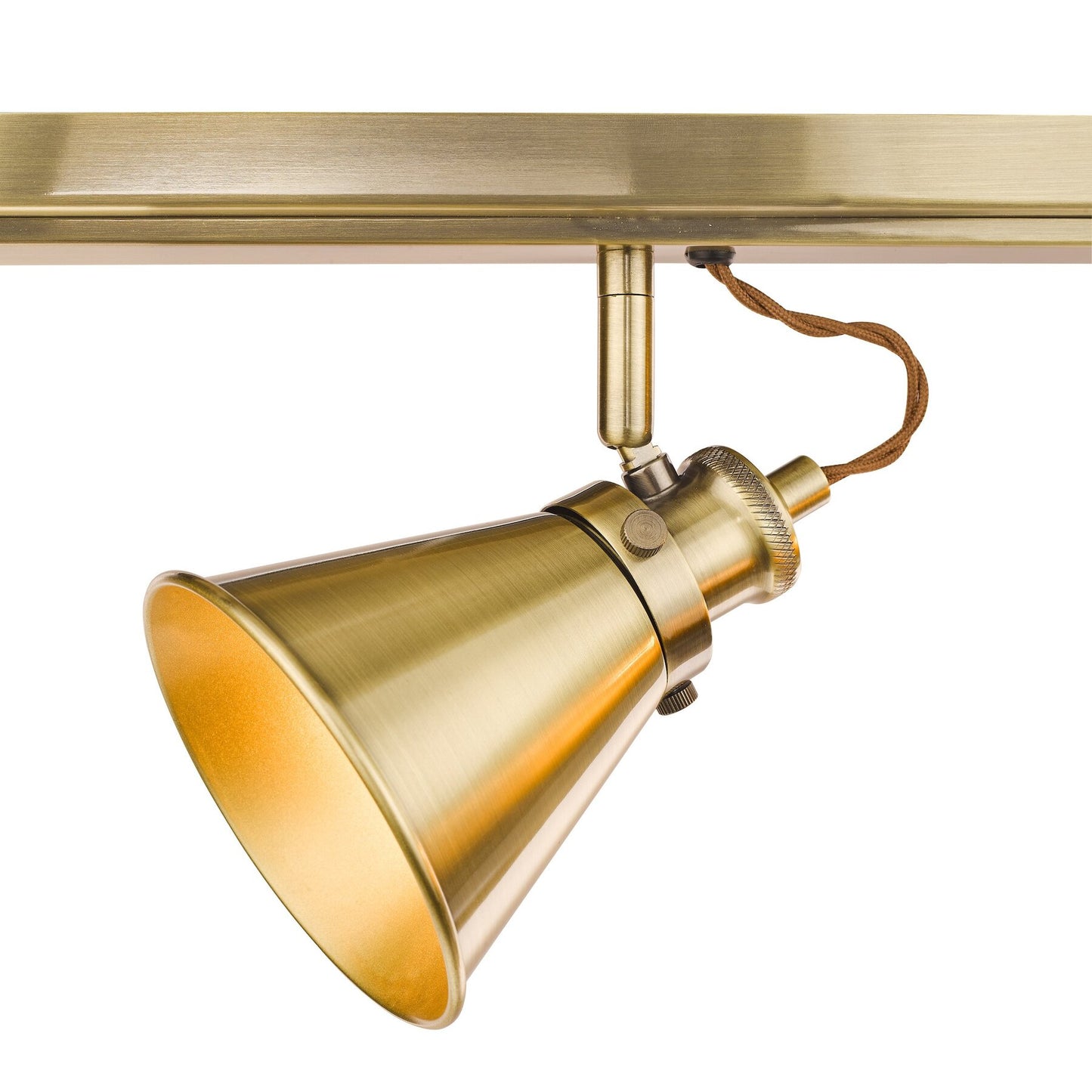 Laura Ashley Rufus 3 Light Antique Brass Bar Spotlight