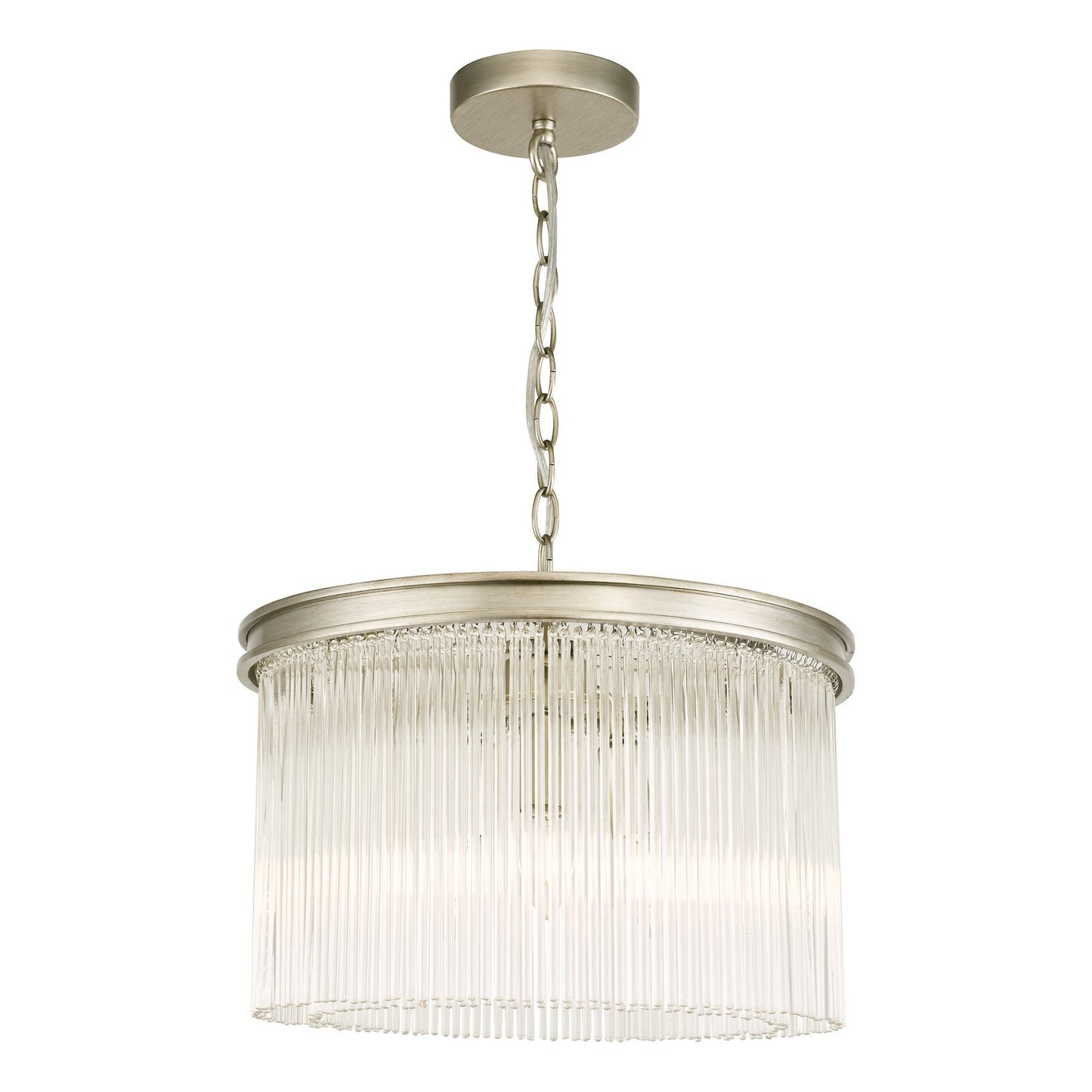 Laura Ashley Manon 3 Light Champagne Clear Glass Pendant