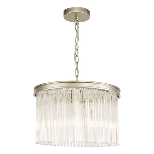 Laura Ashley Manon 3 Light Champagne Clear Glass Pendant