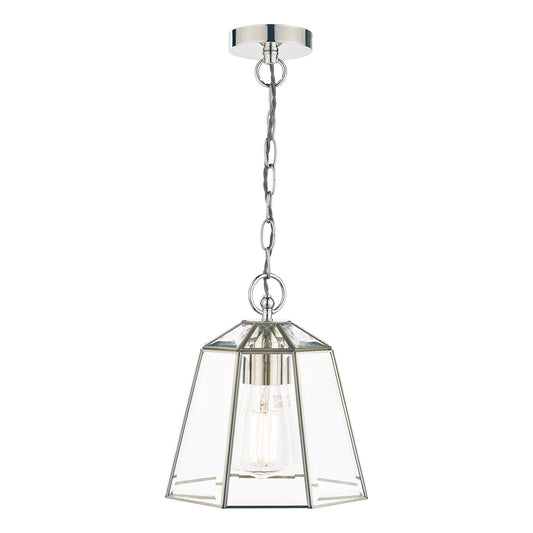 Laura Ashley Clayton Polished Silver & Glass Pendant