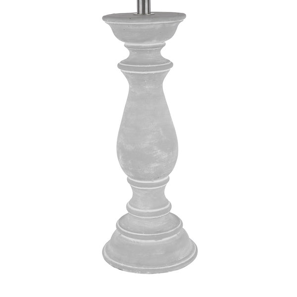 Laura Ashley Chedworth Concrete & Polished Nickel Table Lamp With Shade