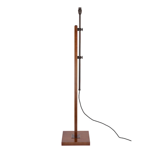 Laura Ashley Burdale Dark Wood & Industrial Brass Adjustable Floor Lamp (Base Only)