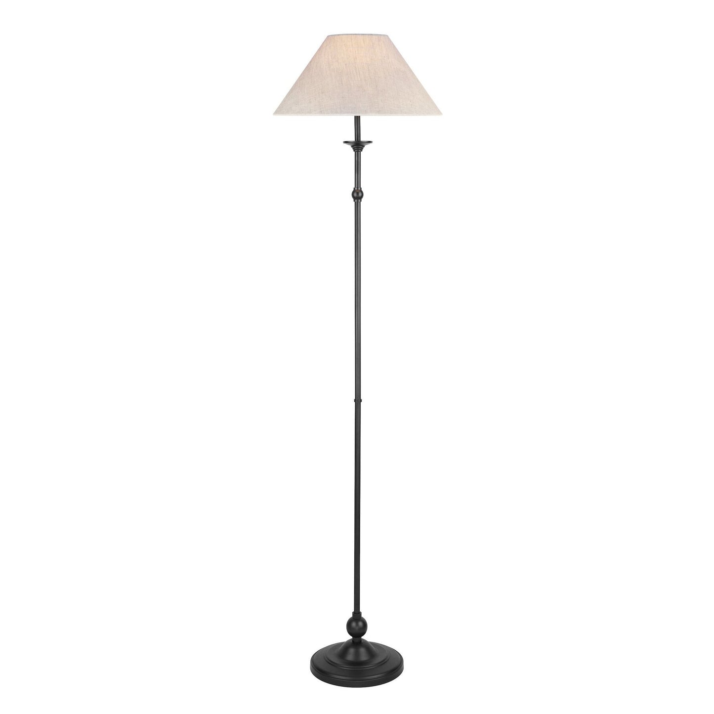Laura Ashley Ludchurch Industrial Black Floor Lamp With Shade
