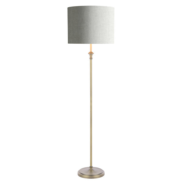Laura Ashley Highgrove Matt Antique Brass Floor Lamp With Shade