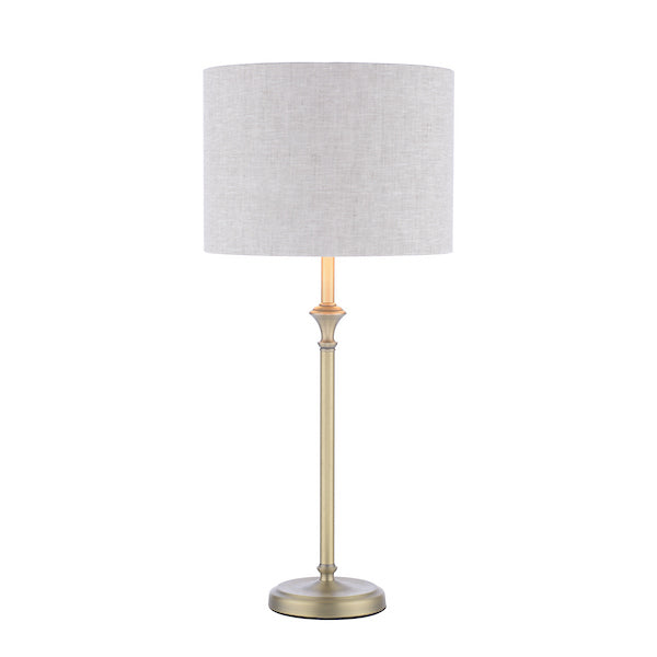 Laura Ashley Highgrove Matt Antique Brass Table Lamp With Shade