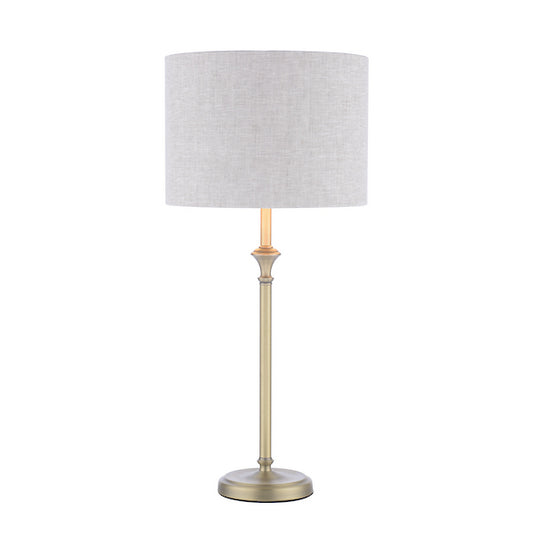 Laura Ashley Highgrove Matt Antique Brass Table Lamp With Shade