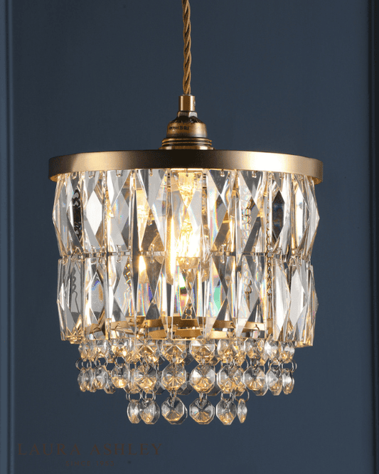 Laura Ashley Rhosill Crystal & Antique Brass Easy Fit Pendant