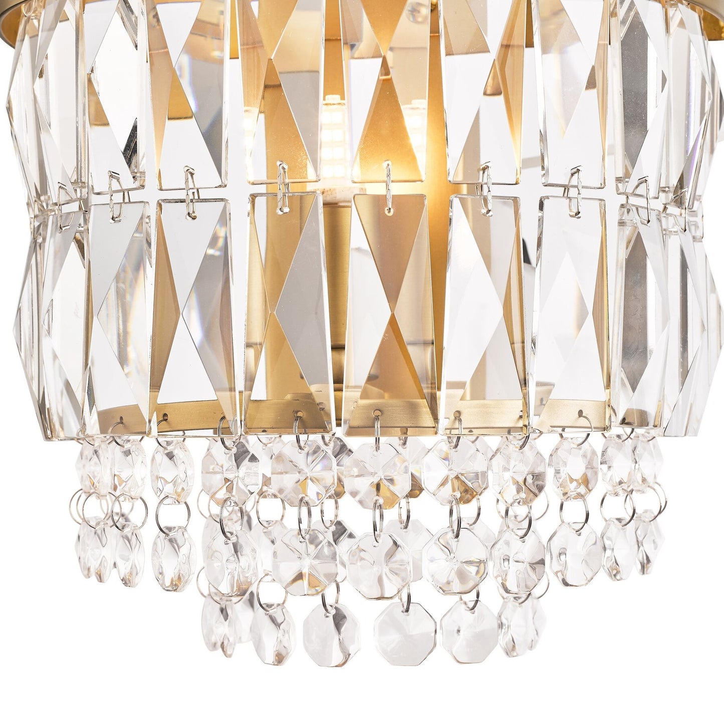 Laura Ashley Rhosill Crystal & Matt Antique Brass Wall Light