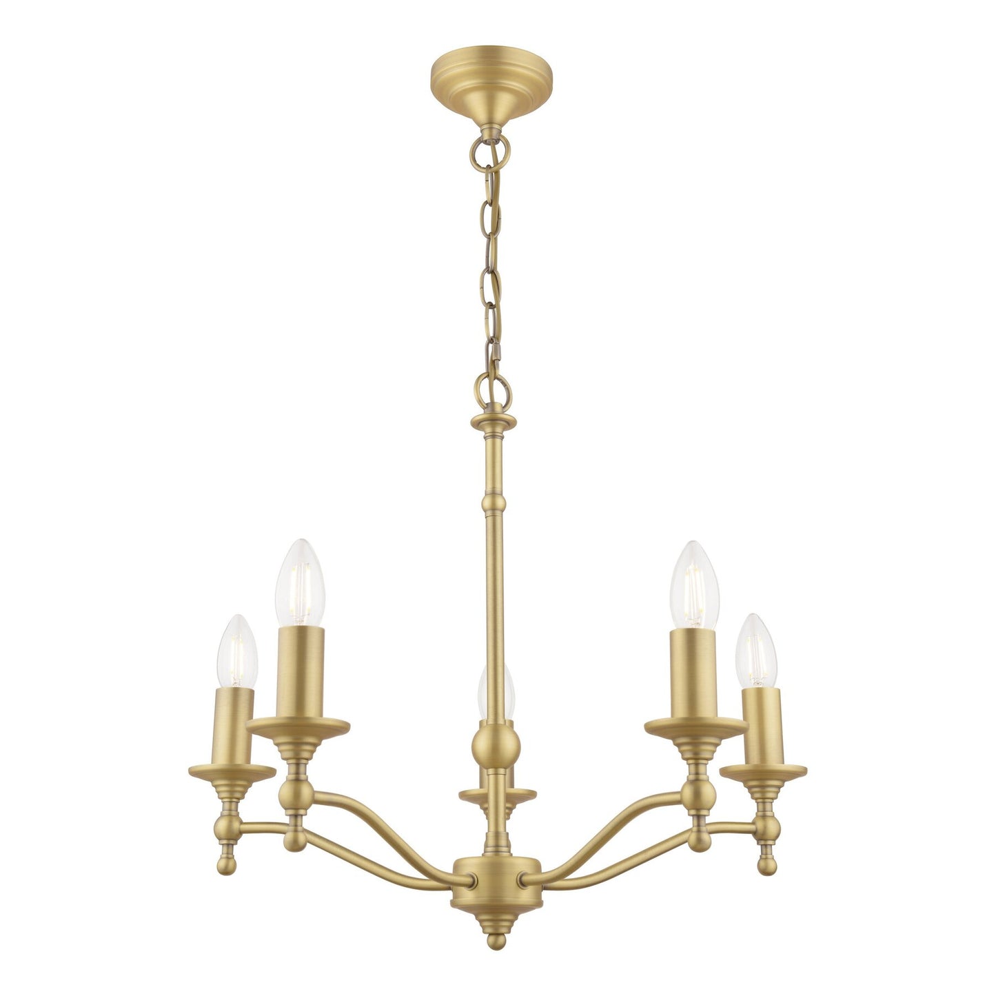 Laura Ashley Ludchurch 5 Light Matt Antique Brass Armed Pendant (Fitting Only)