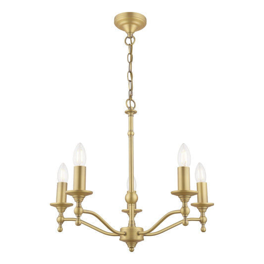 Laura Ashley Ludchurch 5 Light Matt Antique Brass Armed Pendant (Fitting Only)