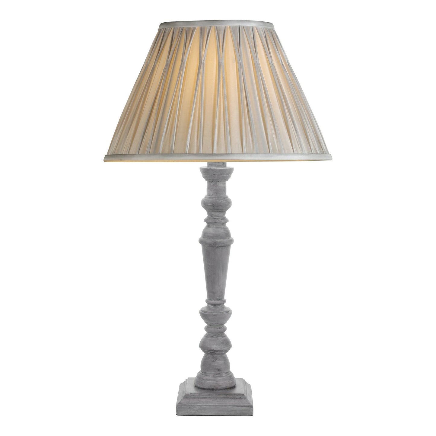 Laura Ashley Tate Distressed Grey & Polished Chrome Table Lamp Base Only