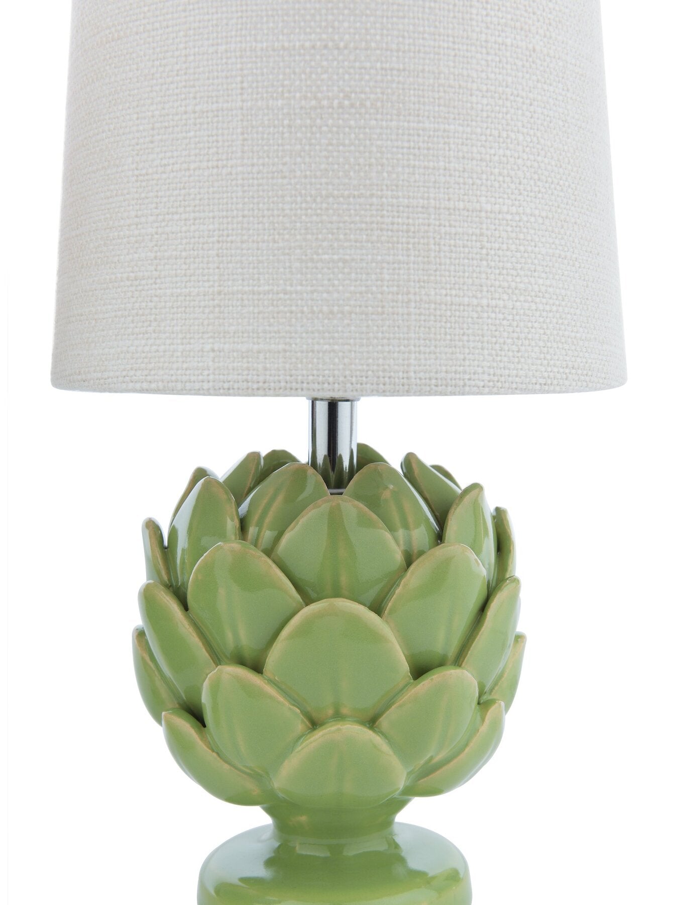 Laura Ashley Artichoke Table Lamp Green With Shade (Twin Pack)