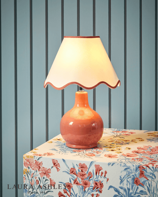 Laura Ashley Bramhope Terracotta Table Lamp With Shade