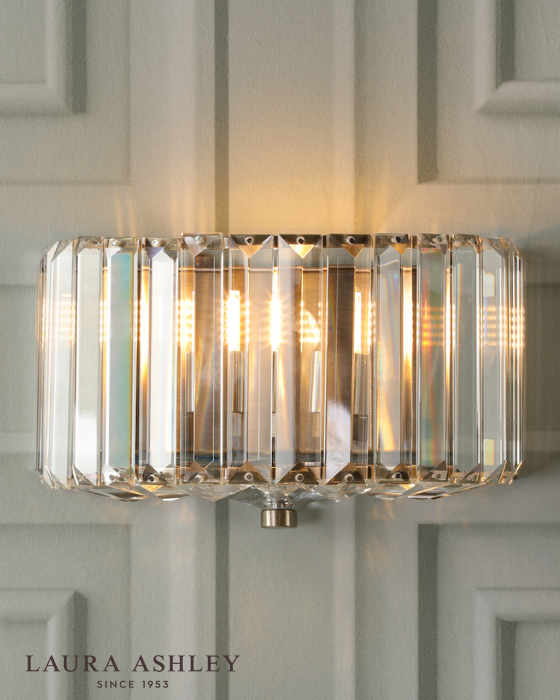 Laura Ashley Fernhurst Crystal & Antique Brass Wall Light