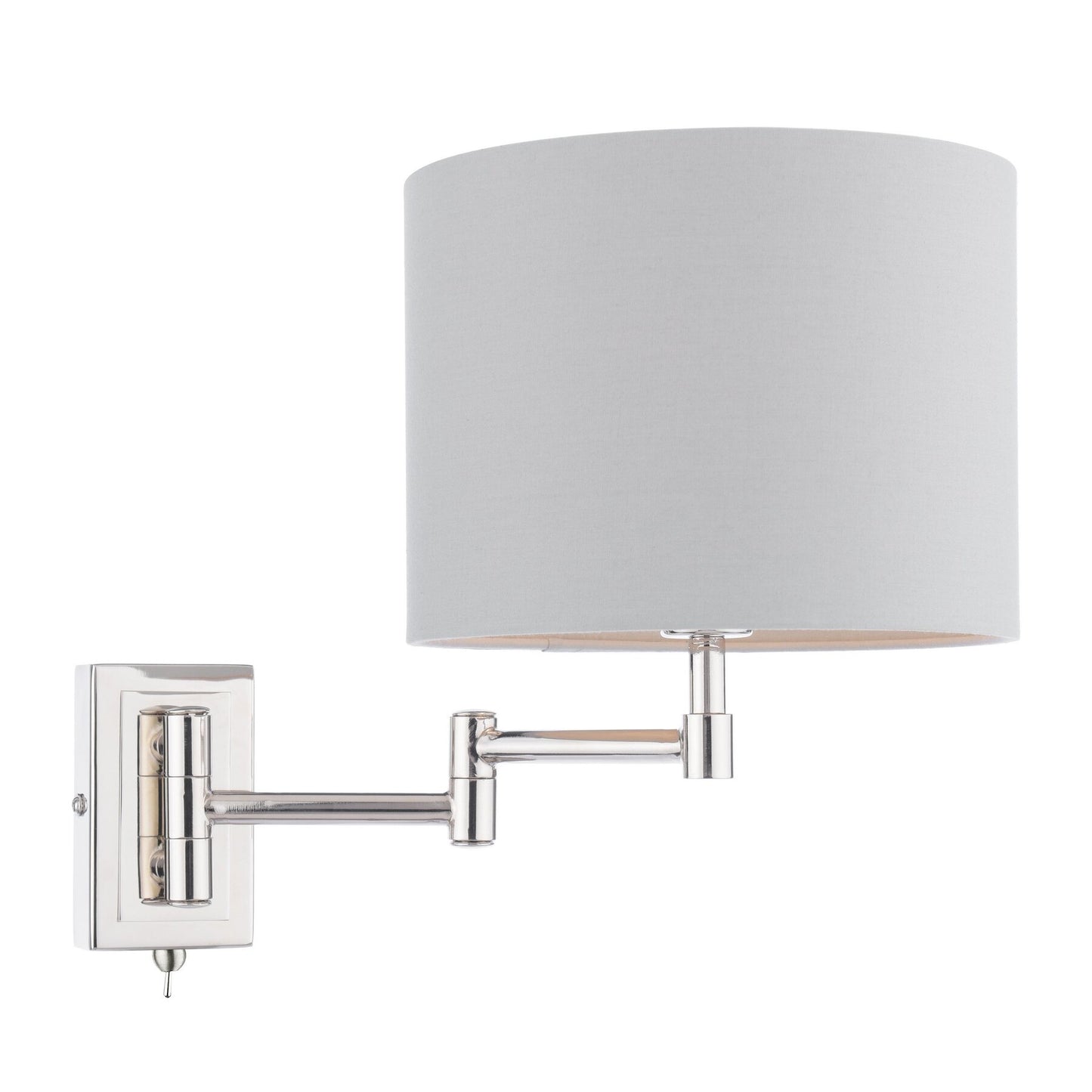 Laura Ashley Marlowe Polished Nickel Wall Light With Shade