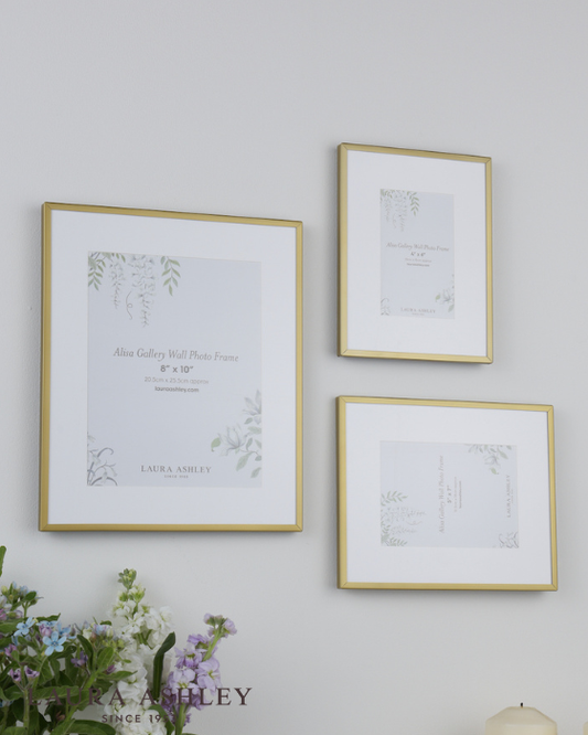 Laura Ashley Alisa Matt Gold Photo Frames (Set of 3)