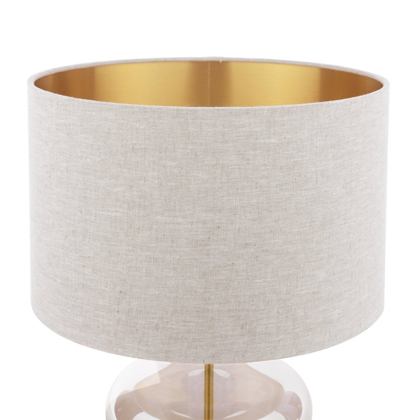 Laura Ashley Ockley Antique Brass & Champagne Glass Table Lamp With Shade