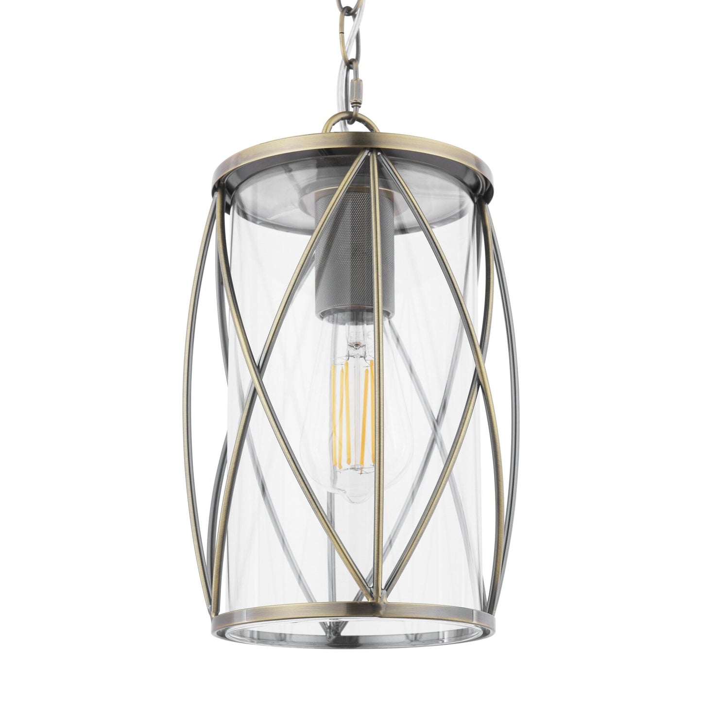 Laura Ashley Beckworth Antique Brass & Glass Ceiling Lantern