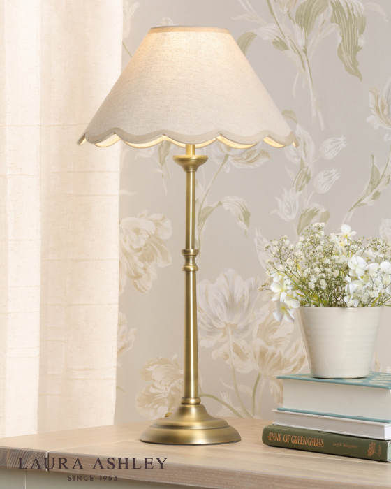 Laura Ashley Cordwell Matt Antique Brass Table Lamp With Shade