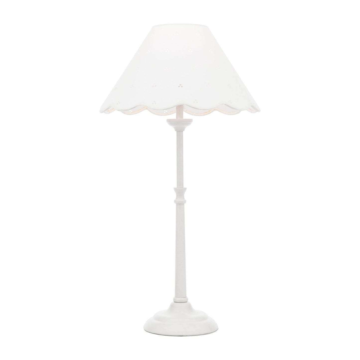 Laura Ashley Cordwell Matt White Table Lamp With Shade