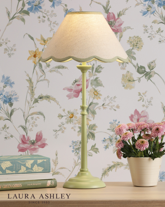 Laura Ashley Cordwell Matt Green Table Lamp With Shade