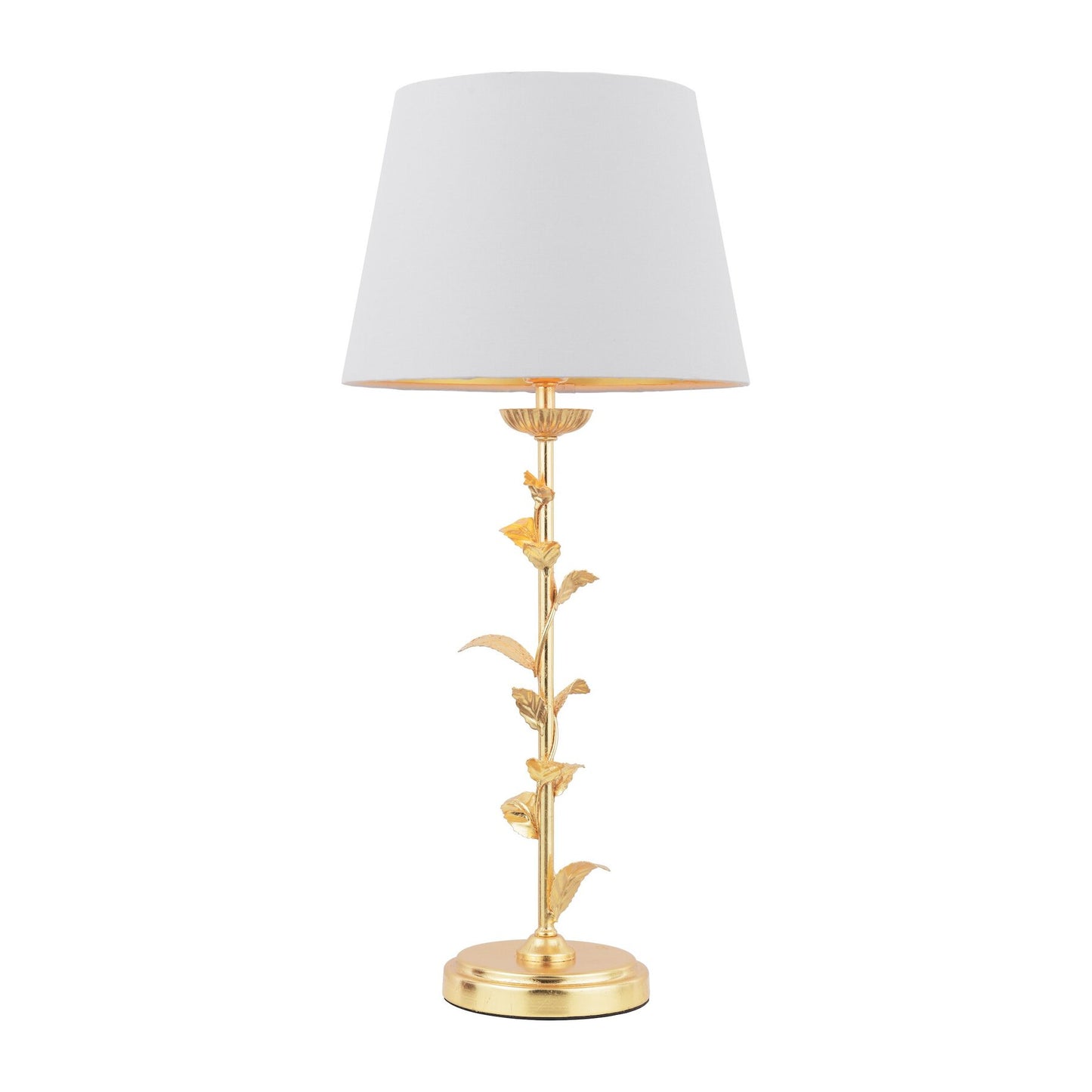 Laura Ashley Halton Distressed Gold Leaf Table Lamp With Shade