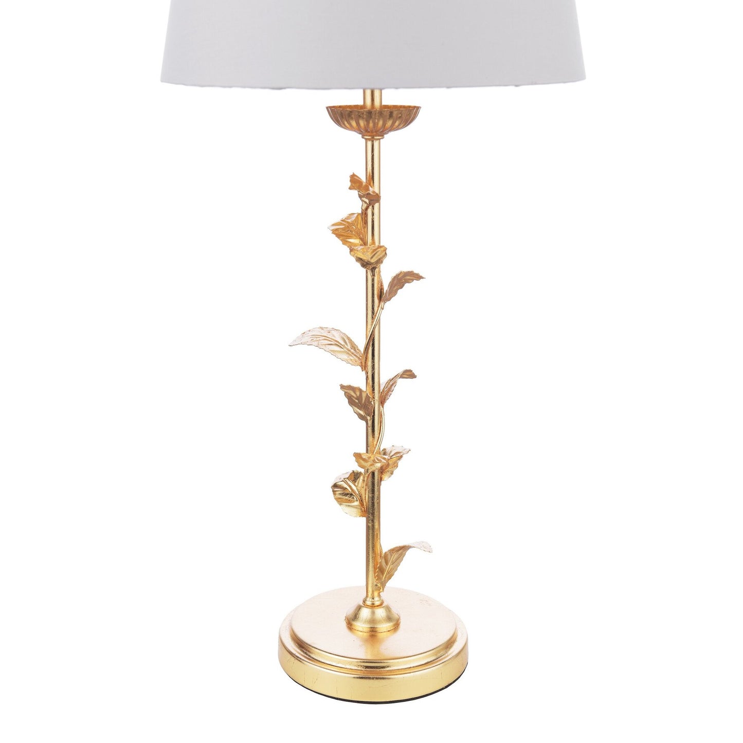 Laura Ashley Halton Distressed Gold Leaf Table Lamp With Shade