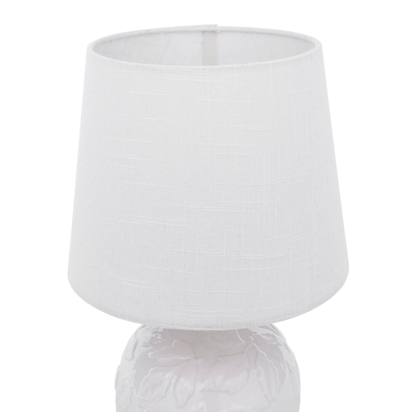 Laura Ashley Redhall White Ceramic & Polished Chrome Table Lamp With Shade