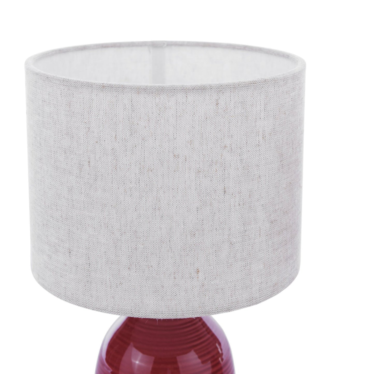 Laura Ashley Penny Red Ceramic & Polished Chrome Table Lamp With Shade (Twin Pack)