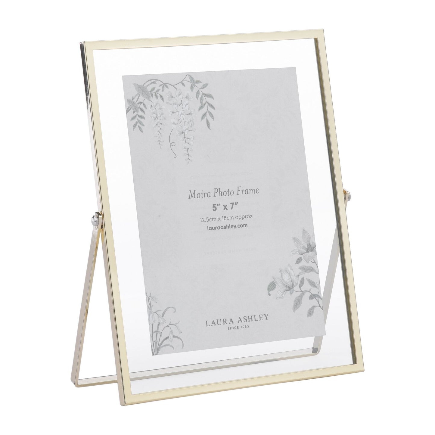 Laura Ashley Moira Polished Gold & Glass 5x7 Inch Photo Frame