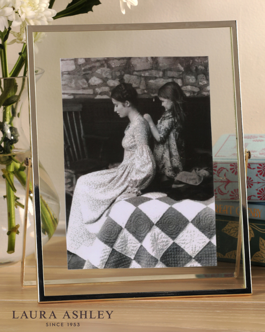 Laura Ashley Moira Polished Silver & Glass 5x7 Inch Photo Frame