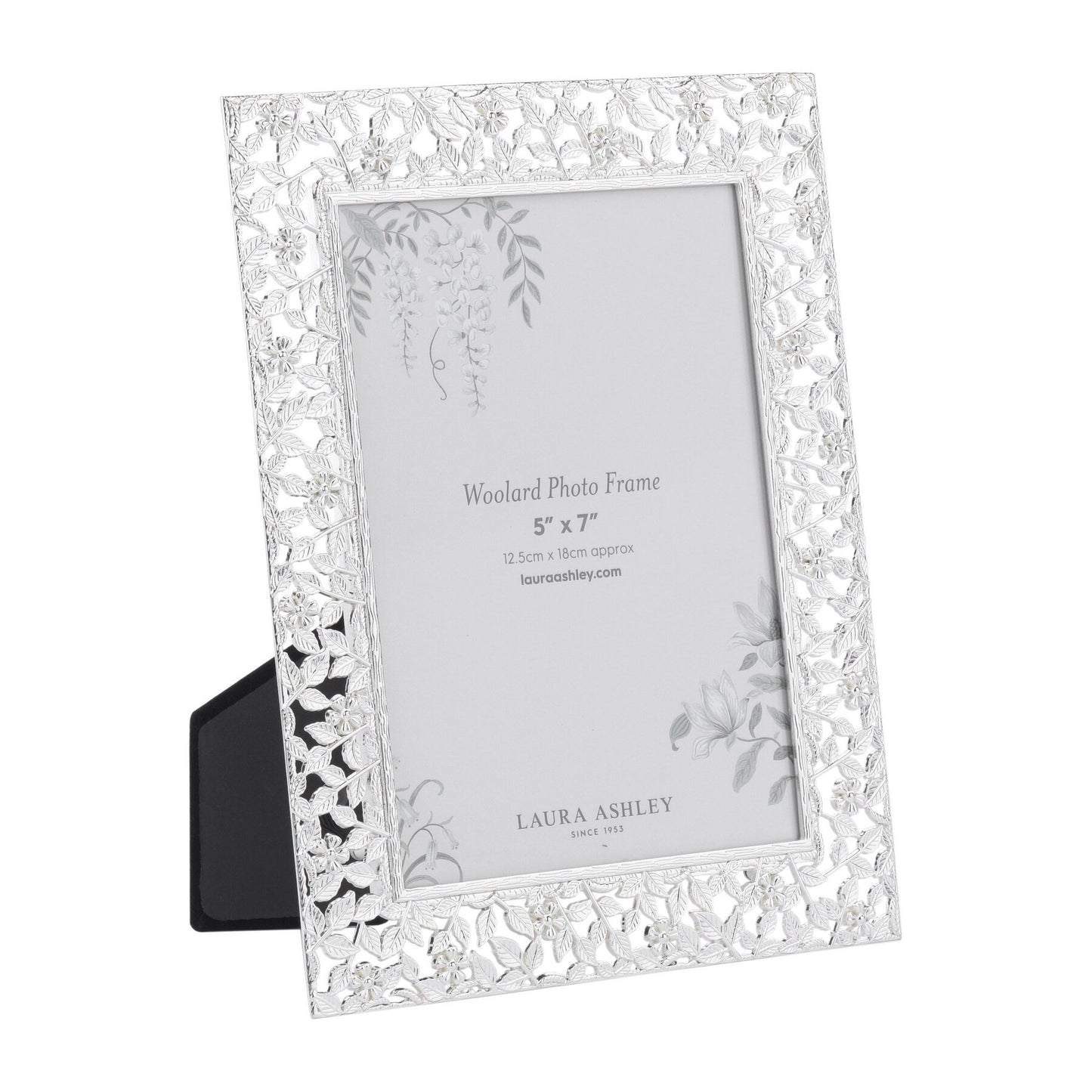 Laura Ashley Woolard Polished Silver 5x7 Inch Photo Frame