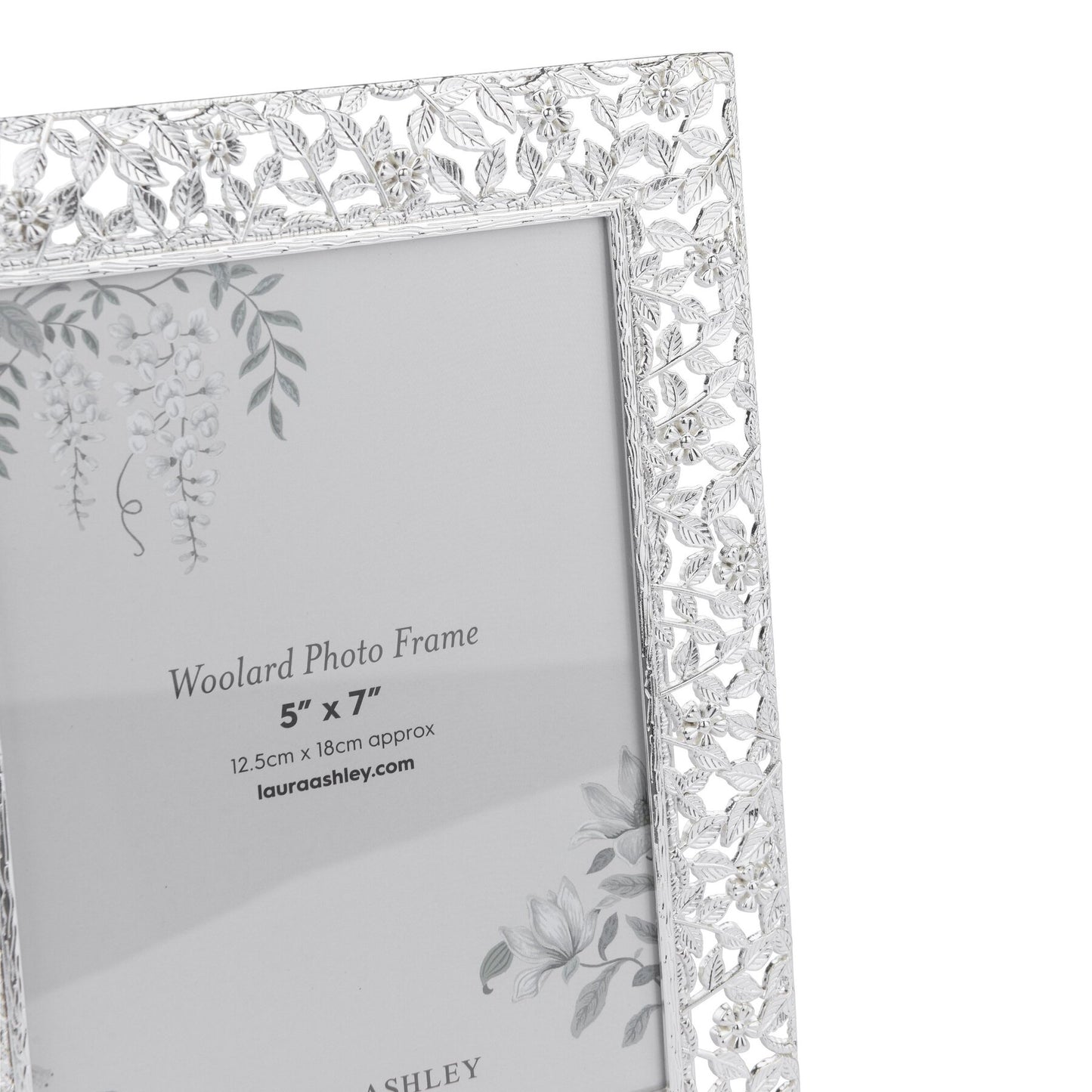 Laura Ashley Woolard Polished Silver 5x7 Inch Photo Frame