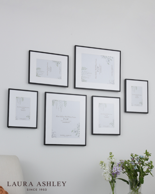 Laura Ashley Alisa Matt Black Photo Frames (Set of 6)