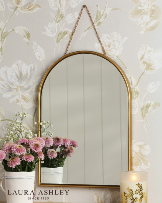 Laura Ashley Roughton Polished Brass 40x29cm Mirror