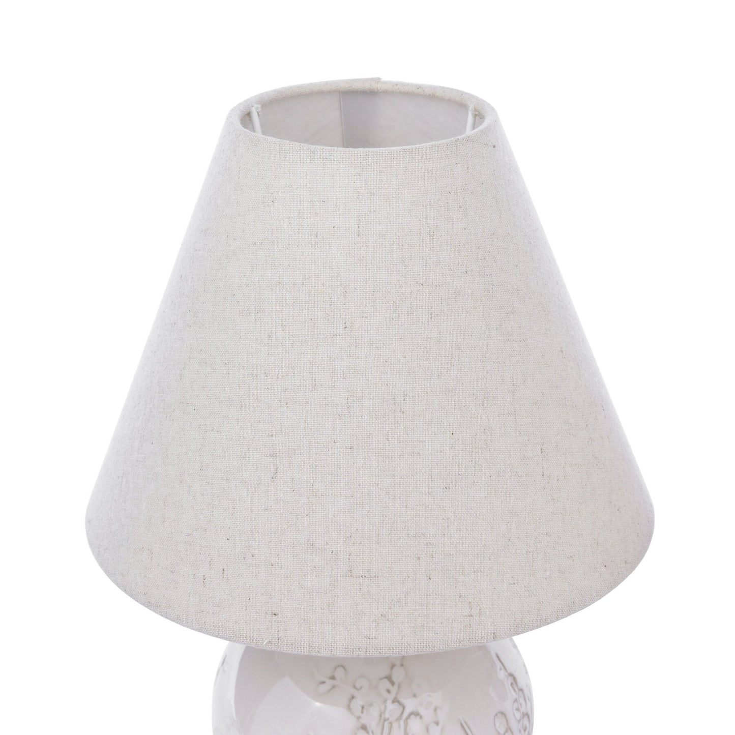 Laura Ashley Pussywillow Cream Ceramic & Polished Chrome Table Lamp With Shade (Twin Pack)